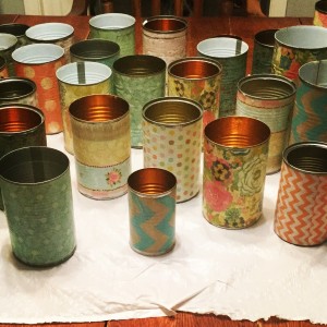 Soup Can Flower Vases!